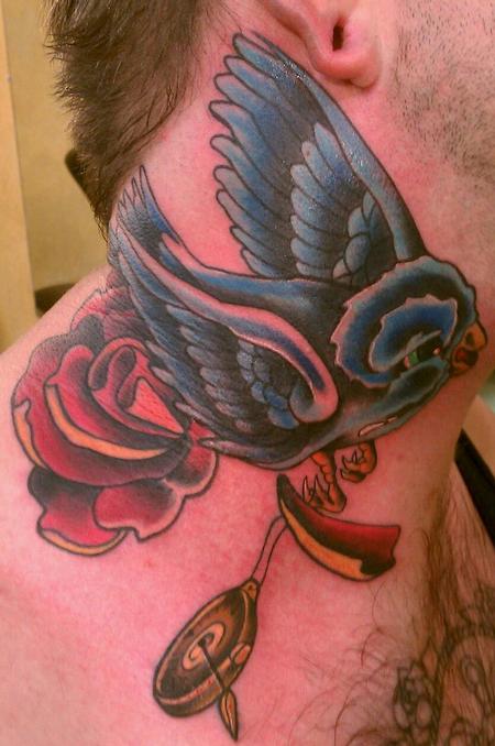 Tattoos - Blue Jay Rose Thingy - 65369